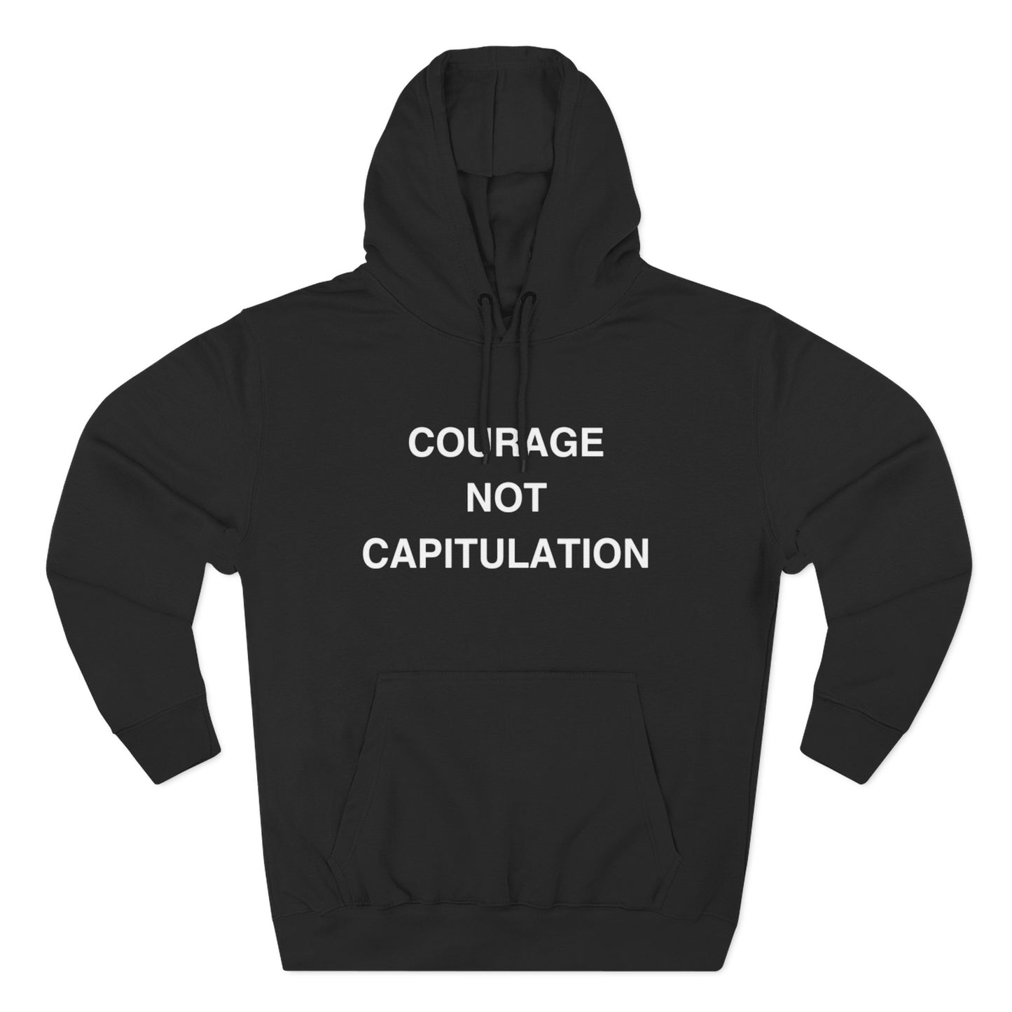 Courage Not Capitulation Hoodie – Bold LGBTQ+ Resistance Tee for Progressives, Protesters & Political Rebels – Stand Tall, Speak Loud Statement Shirt