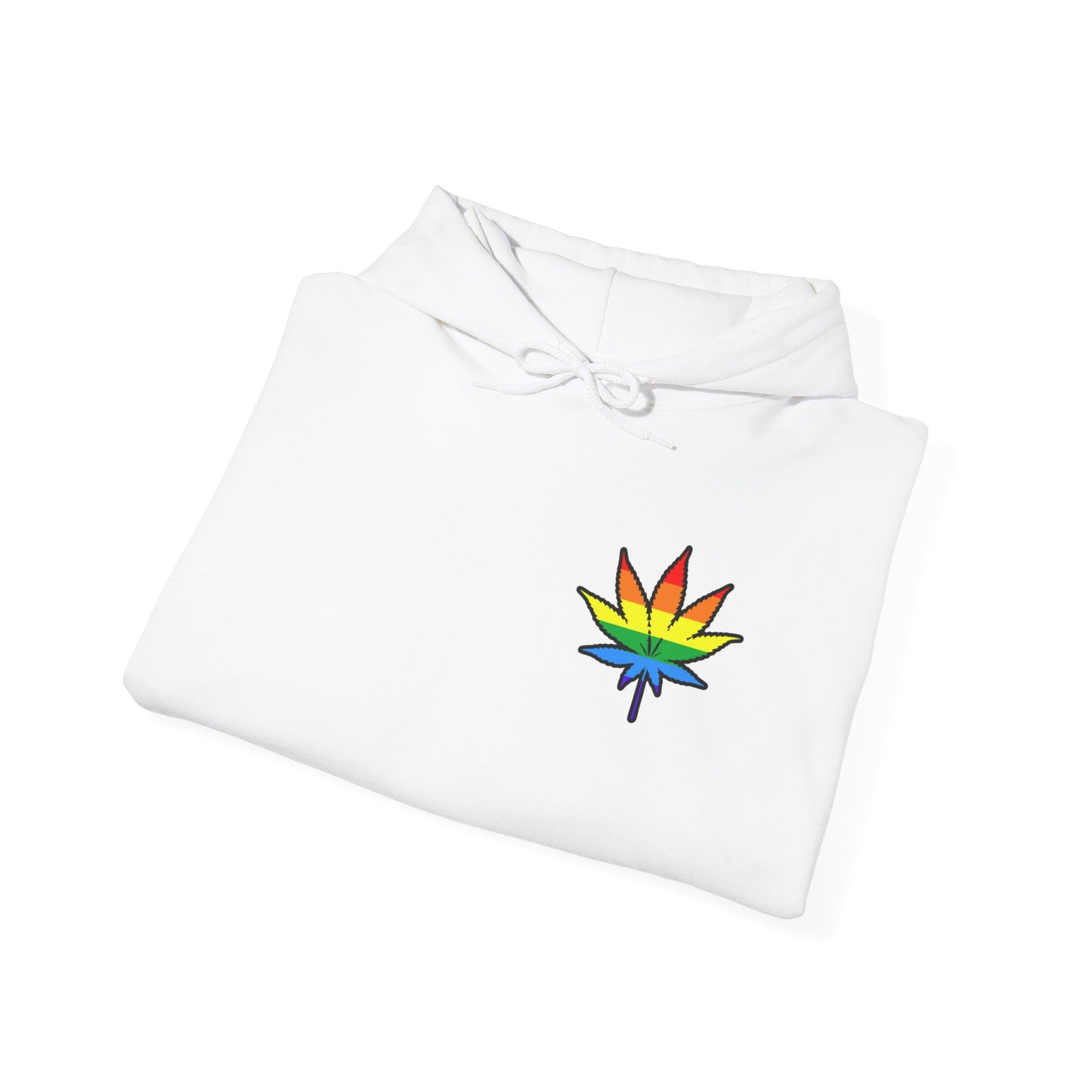 Rainbow Leaf Hoodie, Cozy Unisex Sweatshirt, LGBTQ+ Pride Apparel, Casual Streetwear, Gift for Friends, Everyday Comfort