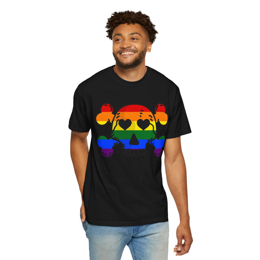 Rainbow Skull Pride T-Shirt – Bold LGBTQ+ Statement Tee for Queer Rebels