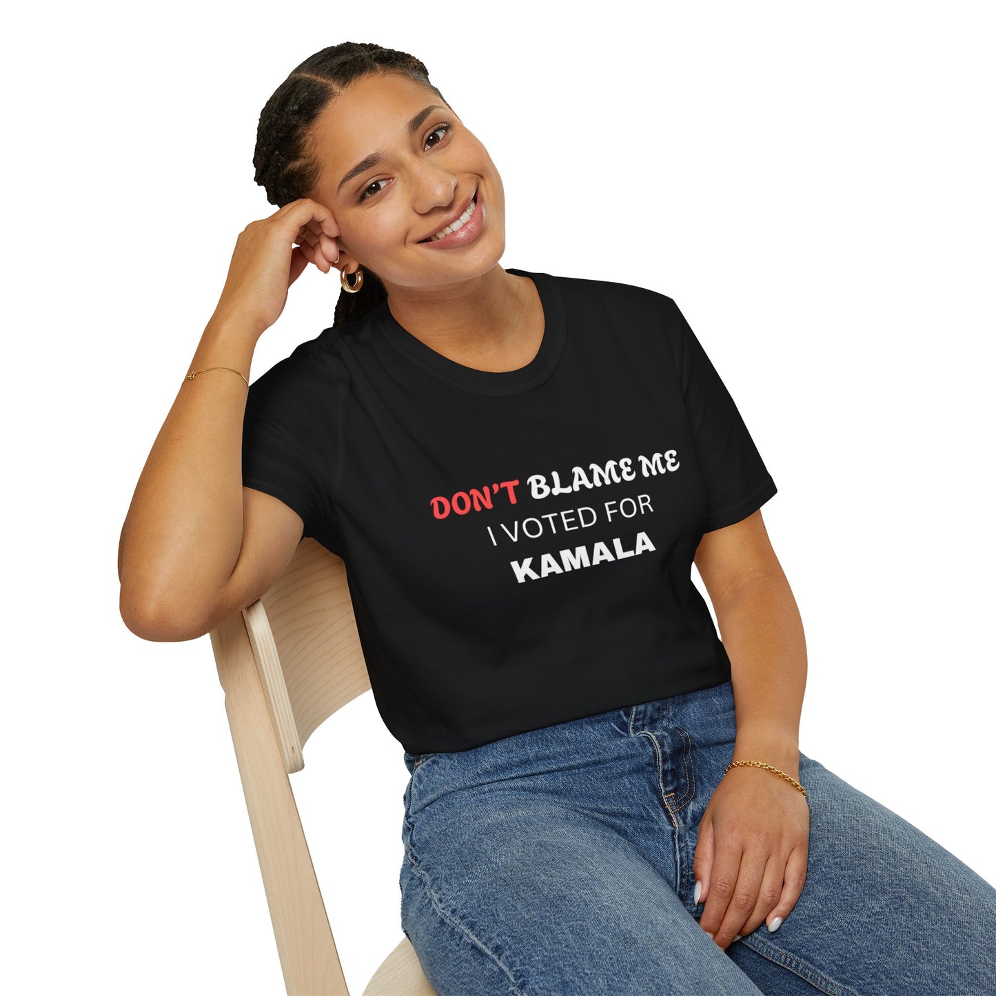 Don’t Blame Me I Voted for Kamala T-Shirt – Pro Kamala Harris Tee, Feminist Political Shirt, Liberal Democrat Election Top