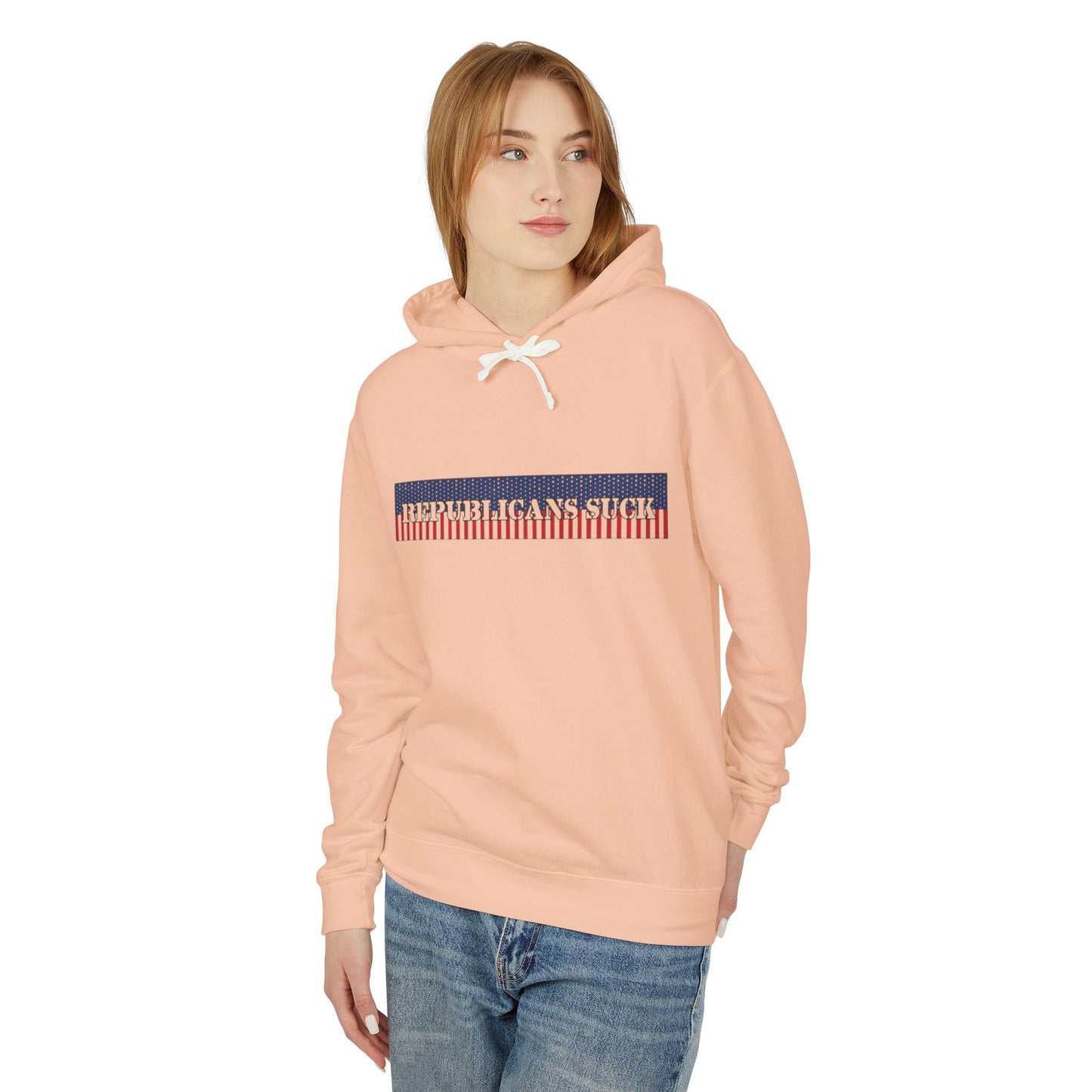 Patriotic Unisex Lightweight Hooded Sweatshirt | Casual Style, Gift for Holidays, Comfortable & Trendy Wear, Perfect for Everyday