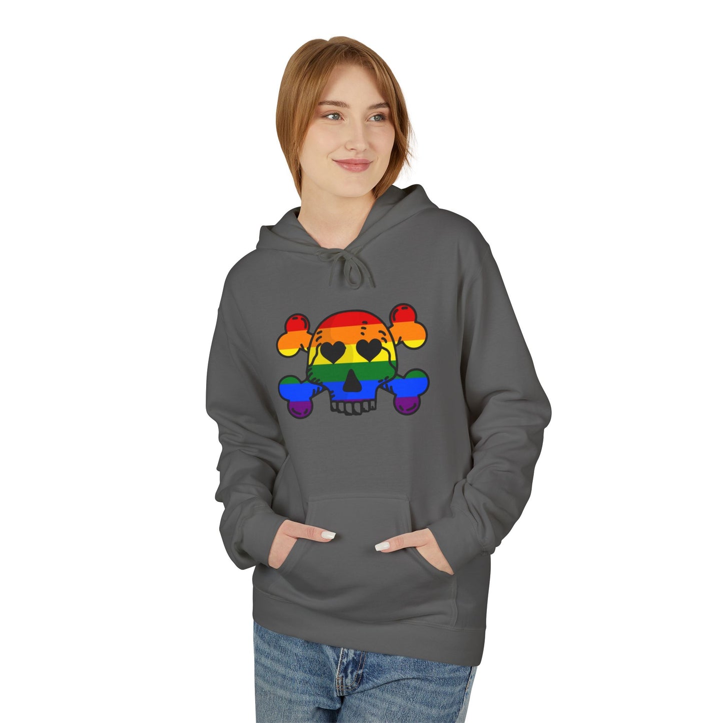 Rainbow Skull Pride Hoodie – Bold LGBTQ+ Statement Tee for Queer Rebels