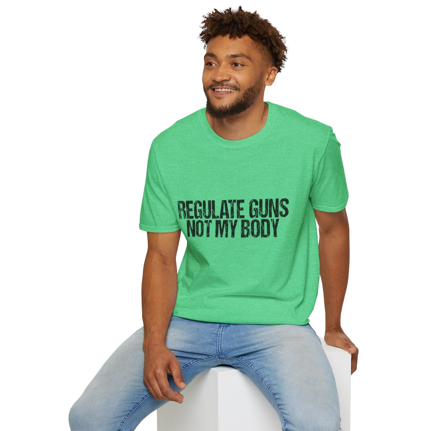 Regulate Guns Not My Body T-Shirt – Pro-Choice Feminist Tee for LGBTQ+ Allies, Activists & Liberals – Bold Political Shirt for Protests, Pride & Everyday Resistance