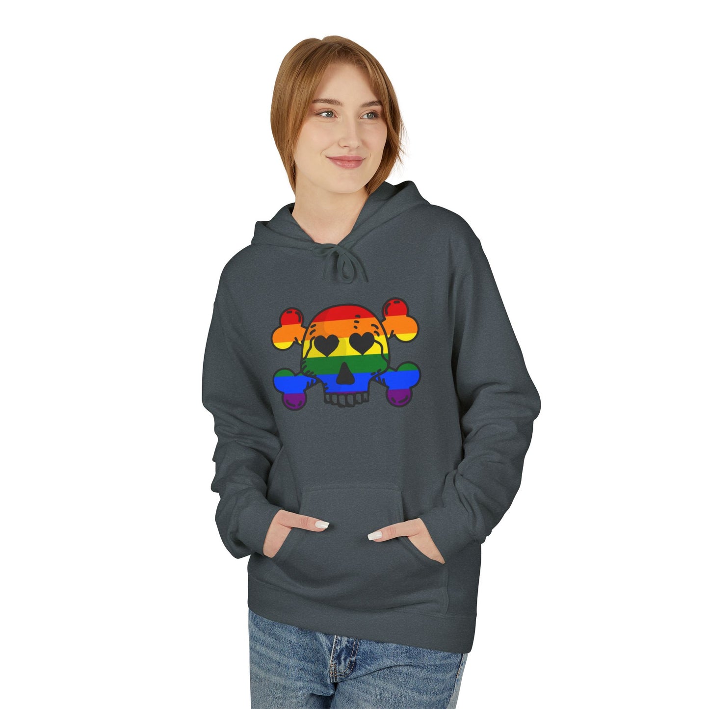 Rainbow Skull Pride Hoodie – Bold LGBTQ+ Statement Tee for Queer Rebels