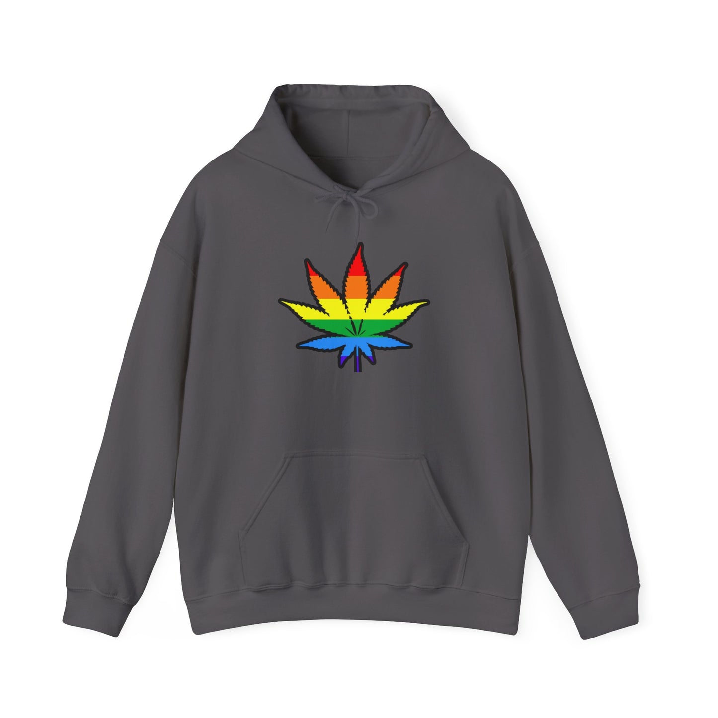 Rainbow Leaf Pride Hoodie – LGBTQ+ Botanical Sweatshirt for Queer Nature Lovers