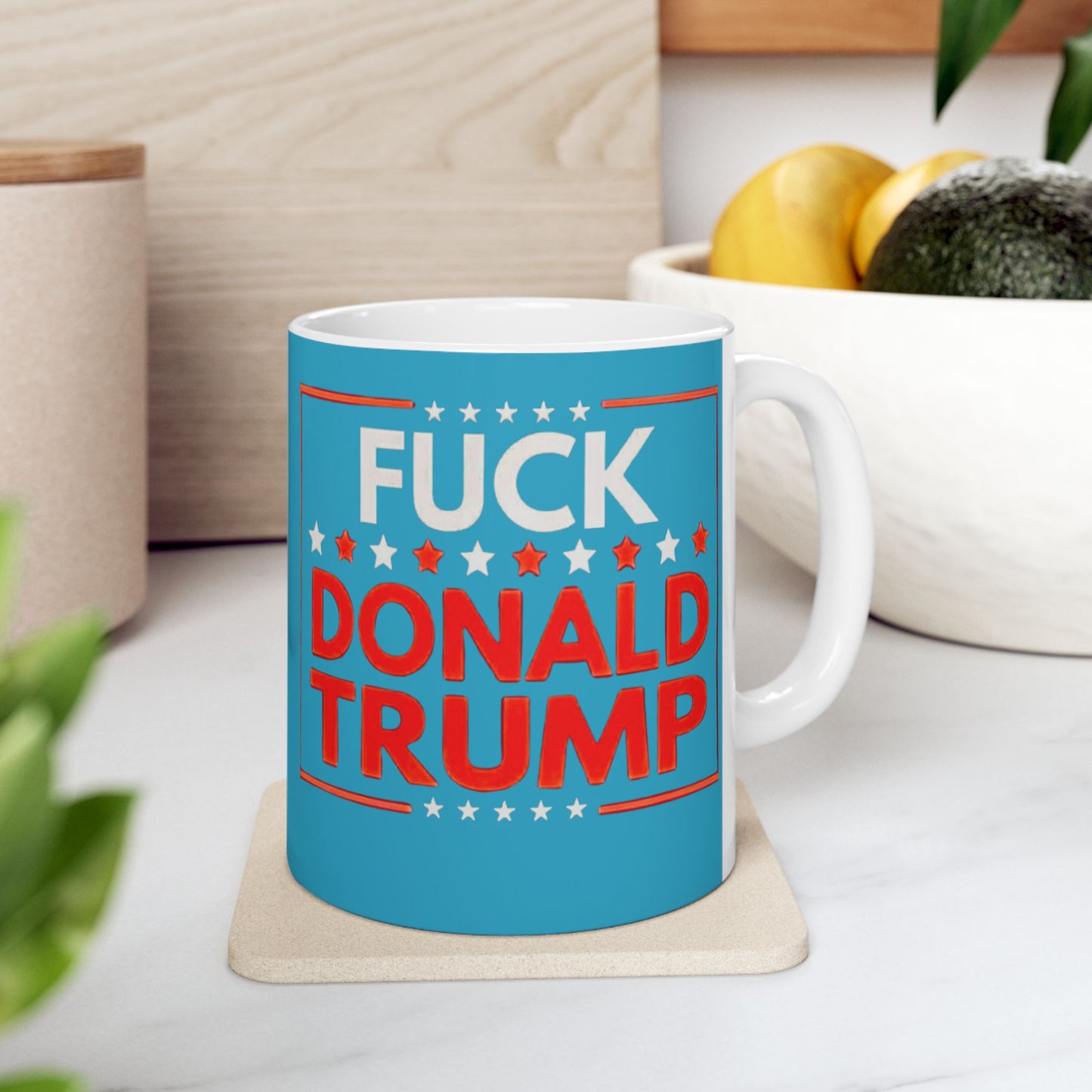 Fun Don't Trump Ceramic Mug - Gift for Coffee Lovers, Election Season, Political Humor, Kitchen Decor, Birthday Gift