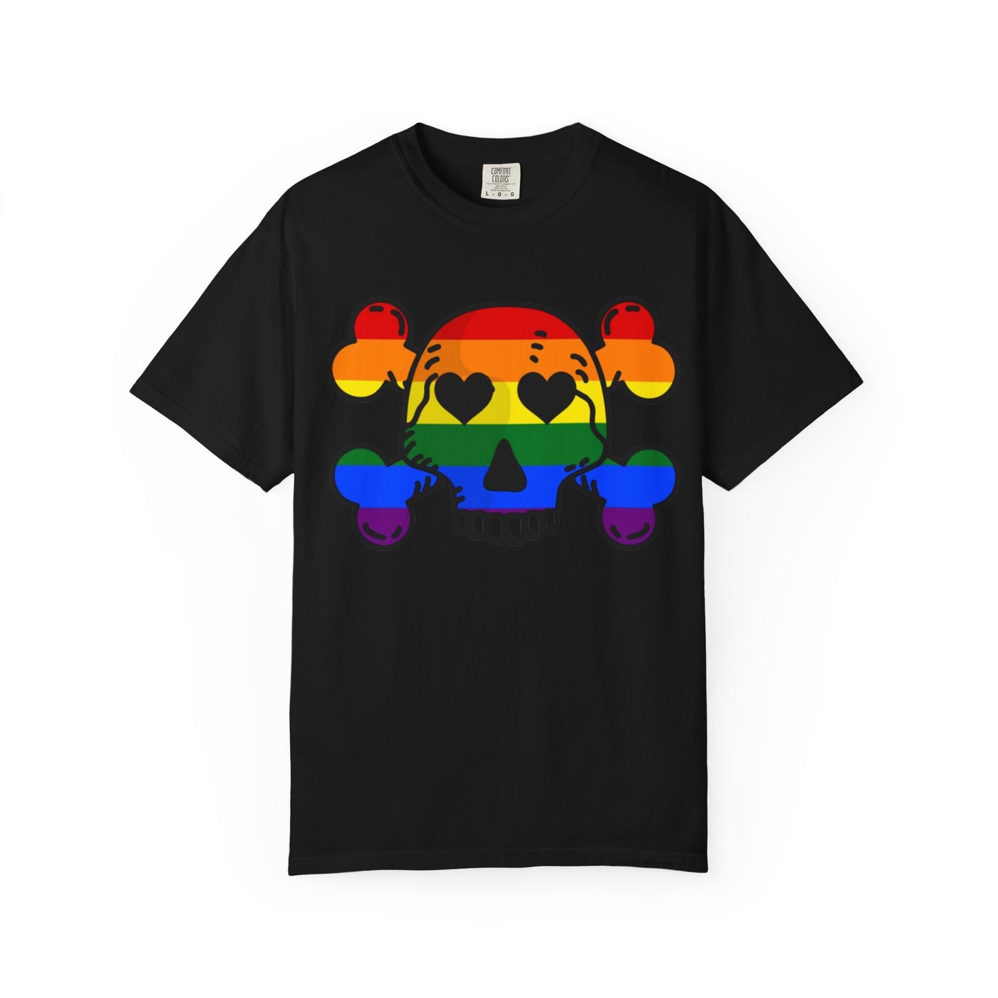 Rainbow Skull Pride T-Shirt – Bold LGBTQ+ Statement Tee for Queer Rebels
