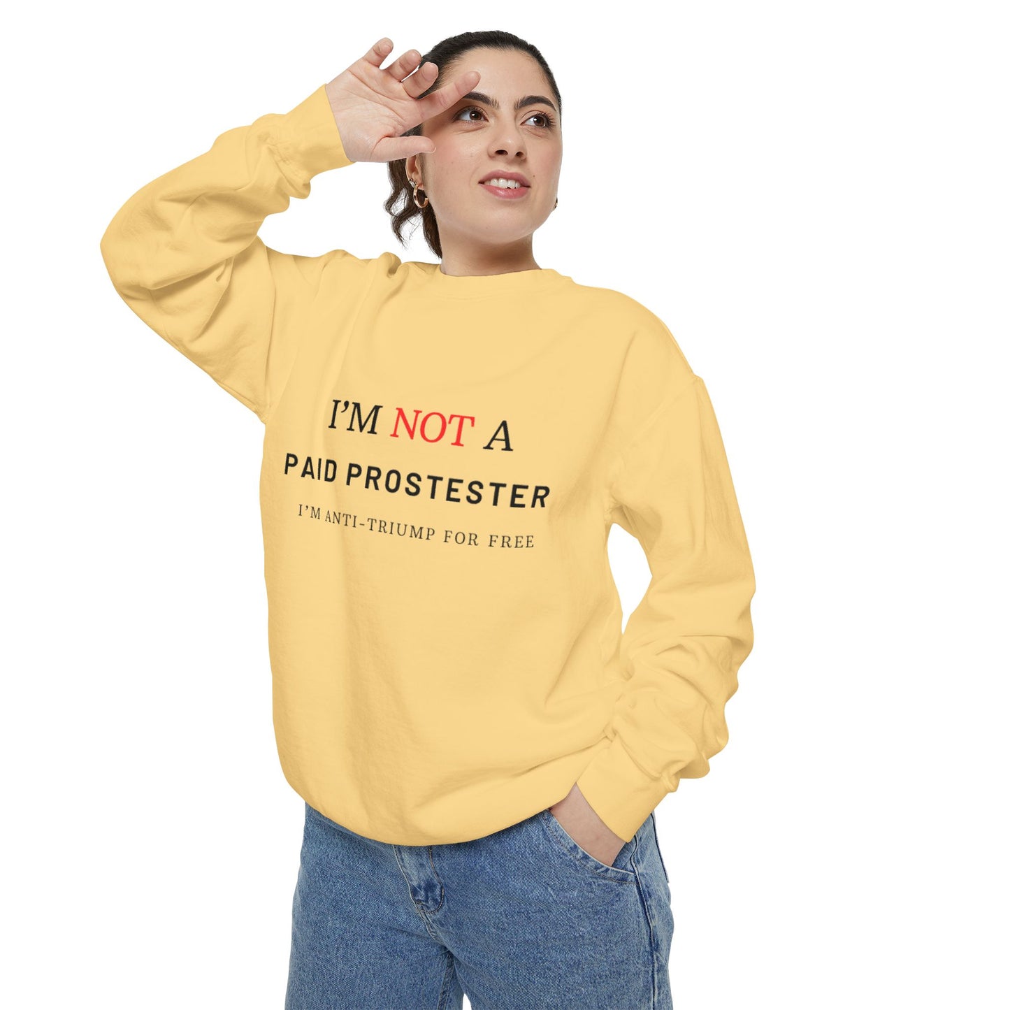 I’m Not a Paid Protester, I’m Anti-Trump for Free T-Shirt – Funny Liberal Political Tee for LGBTQ+ Activists, Pride Marchers & Anti-MAGA Rebels