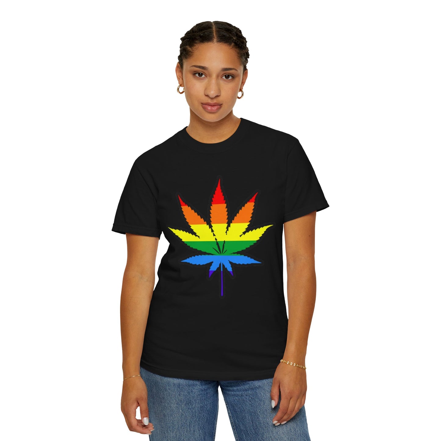 Pride Leaf T-Shirt – LGBTQ+ Botanical Statement Tee for Queer Nature Lovers