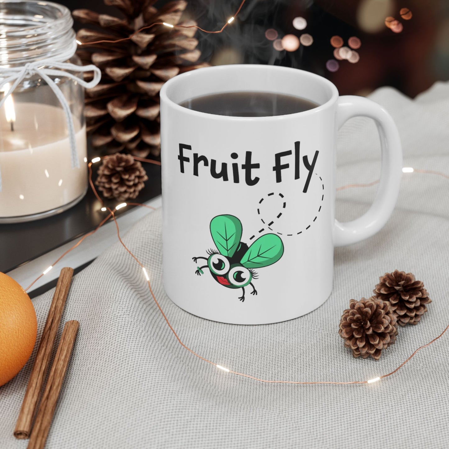 Fun Flutter Ceramic Mug - Perfect Gift for Insect Lovers, Home Decor, Coffee Lovers, Tea Drinkers, Unique Kitchenware