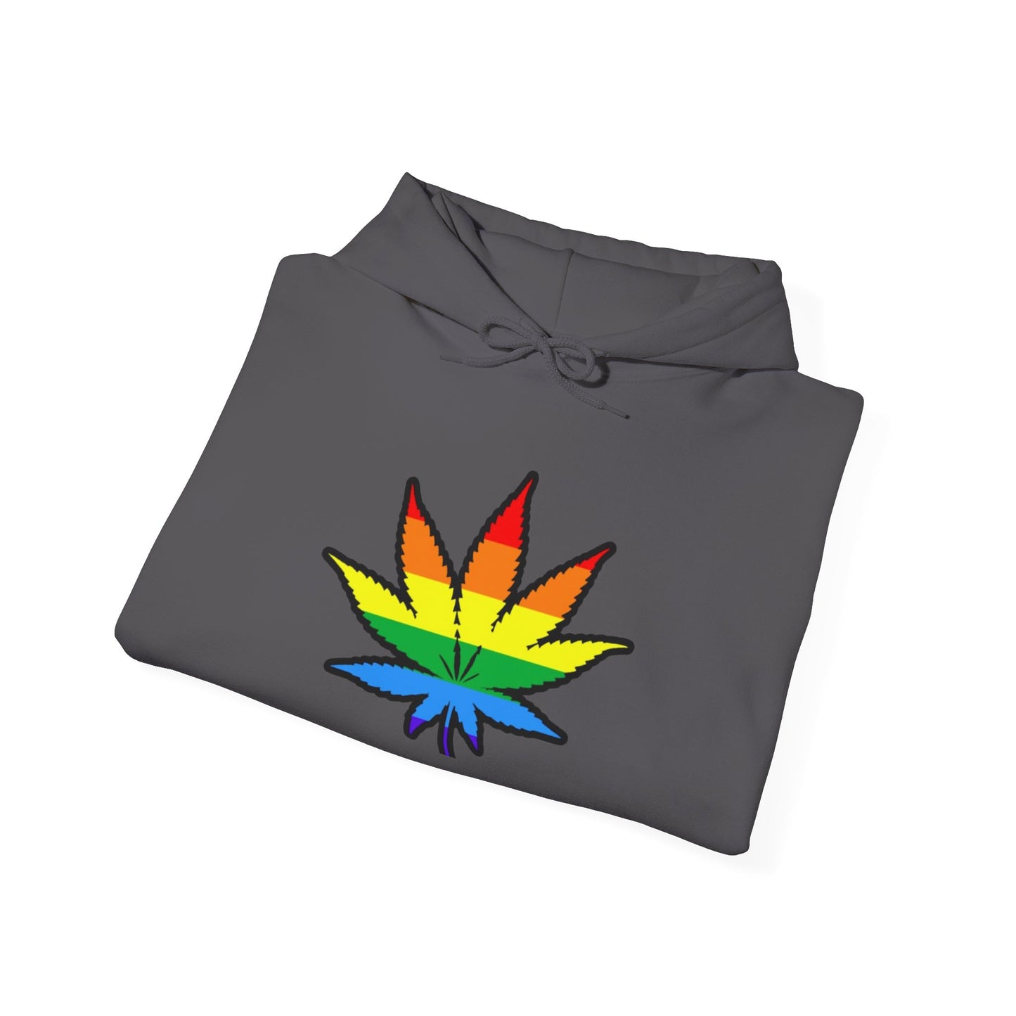 Rainbow Leaf Pride Hoodie – LGBTQ+ Botanical Sweatshirt for Queer Nature Lovers