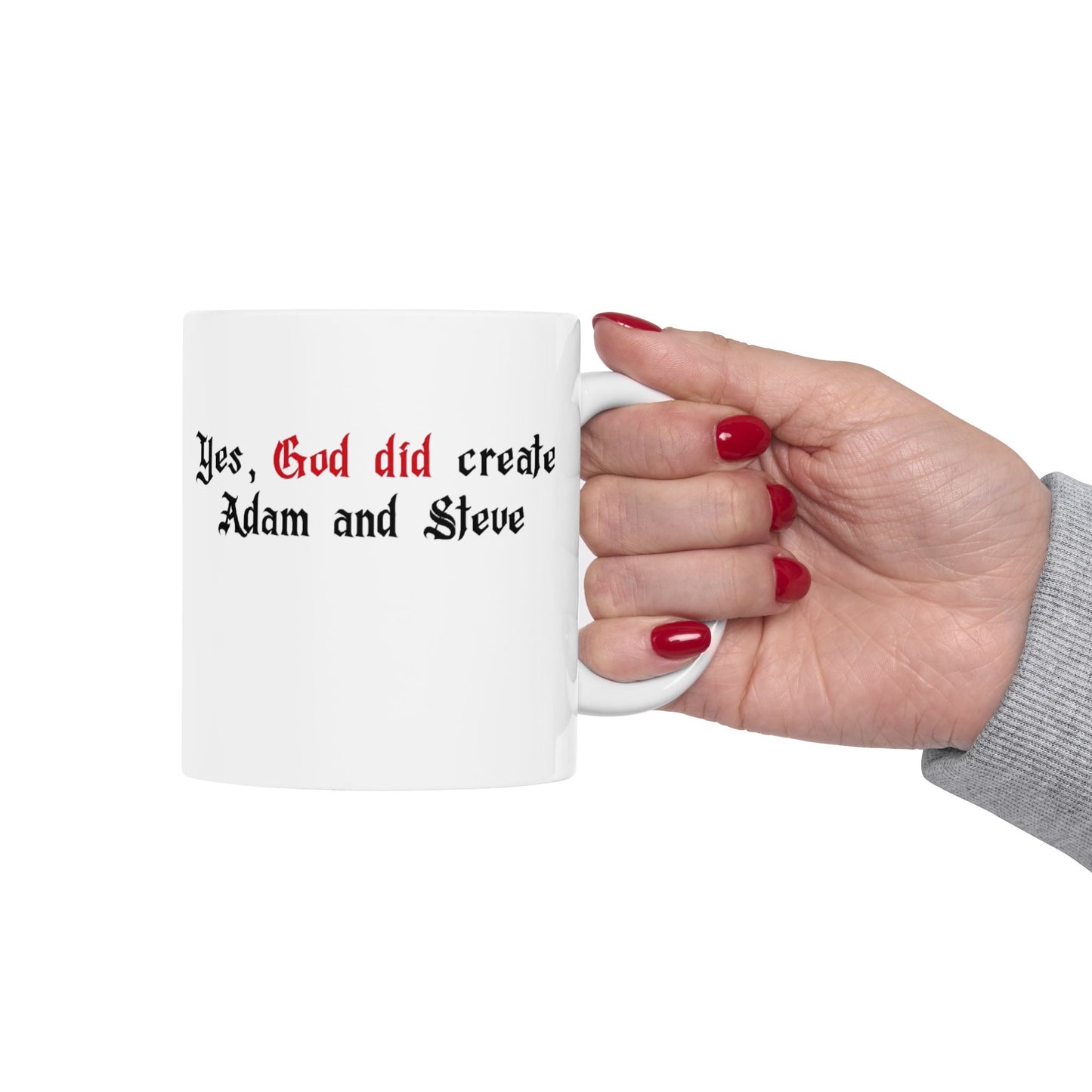 Ceramic Mug - "Yes, God, Create Adam!" - Perfect Gift for Artists, Birthdays, and Creative Souls, Coffee Mug, Art Lover Gift, [...]