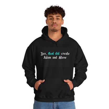 Yes, God Did Create Adam and Steve T-Shirt – Funny LGBTQ Christian Pride Tee for Queer Believers, Allies & Bold Faith Statements – Gay Affirming Apparel with a Twist