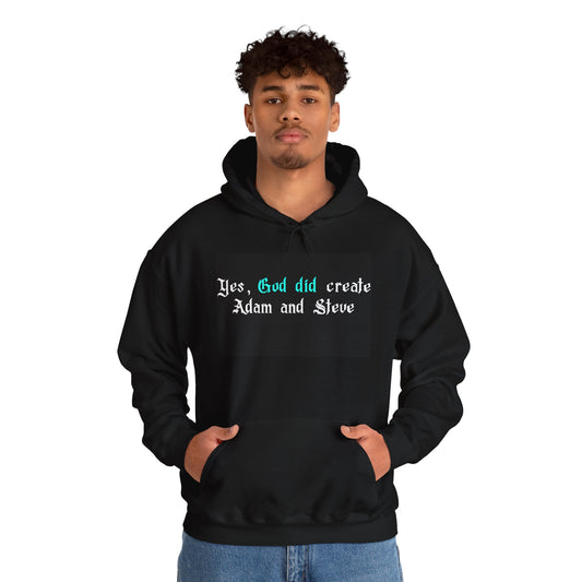 Yes, God Did Create Adam and Steve T-Shirt – Funny LGBTQ Christian Pride Tee for Queer Believers, Allies & Bold Faith Statements – Gay Affirming Apparel with a Twist