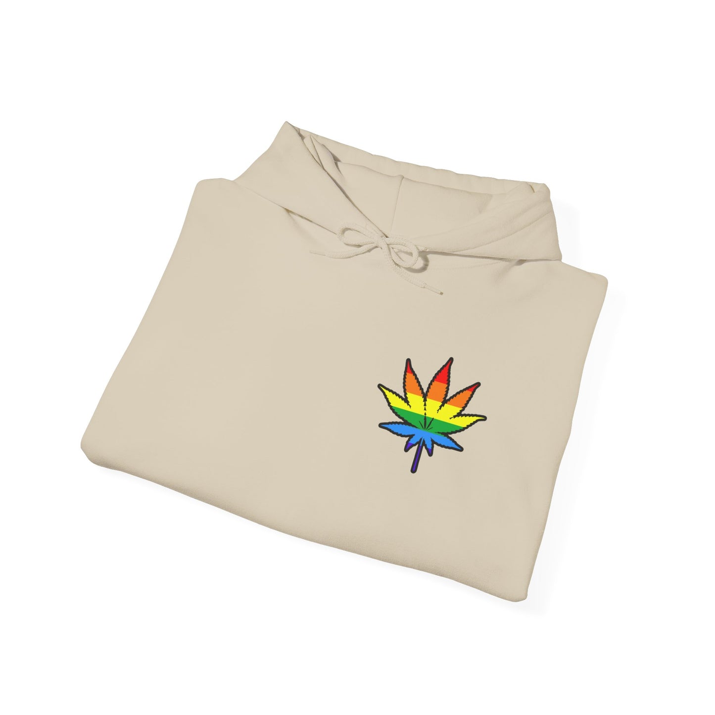 Rainbow Leaf Hoodie, Cozy Unisex Sweatshirt, LGBTQ+ Pride Apparel, Casual Streetwear, Gift for Friends, Everyday Comfort