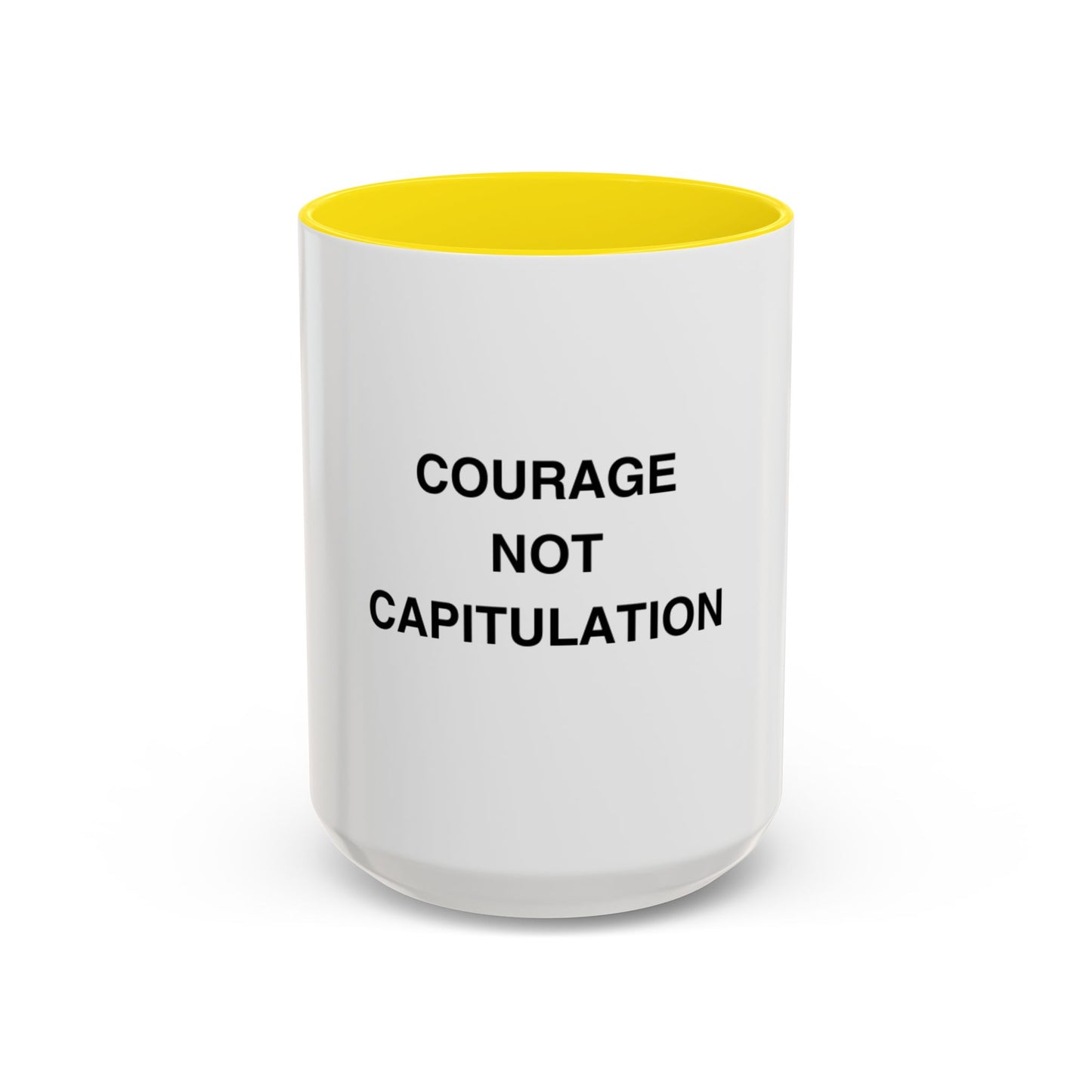 Courage Not Capitulation Mug - Motivational Accent Coffee Cup, Inspirational Gift for Friends, Office Coffee Mug, Empowerment Beverage [...]