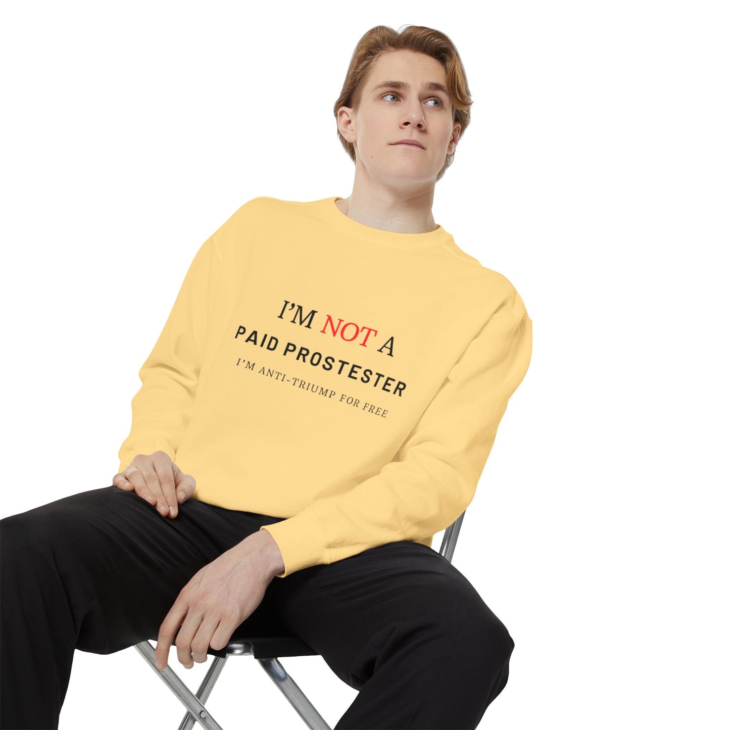 I’m Not a Paid Protester, I’m Anti-Trump for Free T-Shirt – Funny Liberal Political Tee for LGBTQ+ Activists, Pride Marchers & Anti-MAGA Rebels