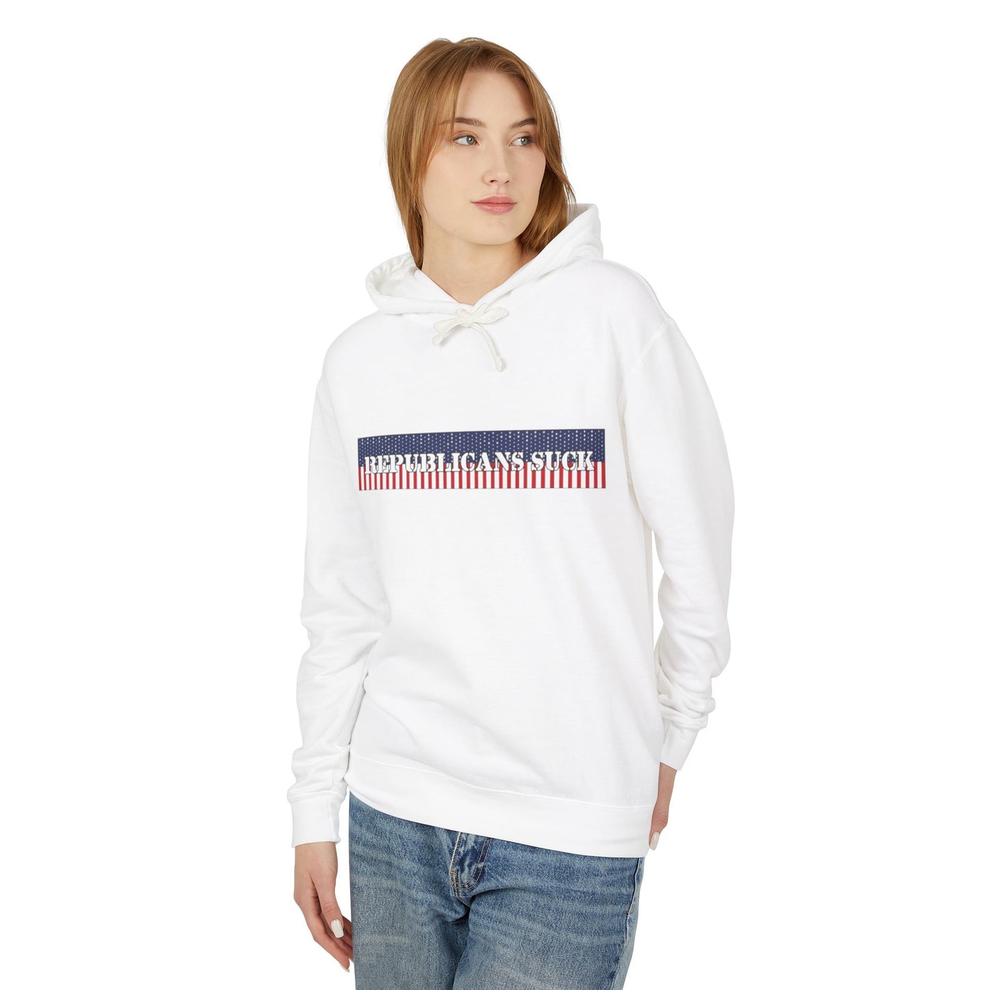 Patriotic Unisex Lightweight Hooded Sweatshirt | Casual Style, Gift for Holidays, Comfortable & Trendy Wear, Perfect for Everyday