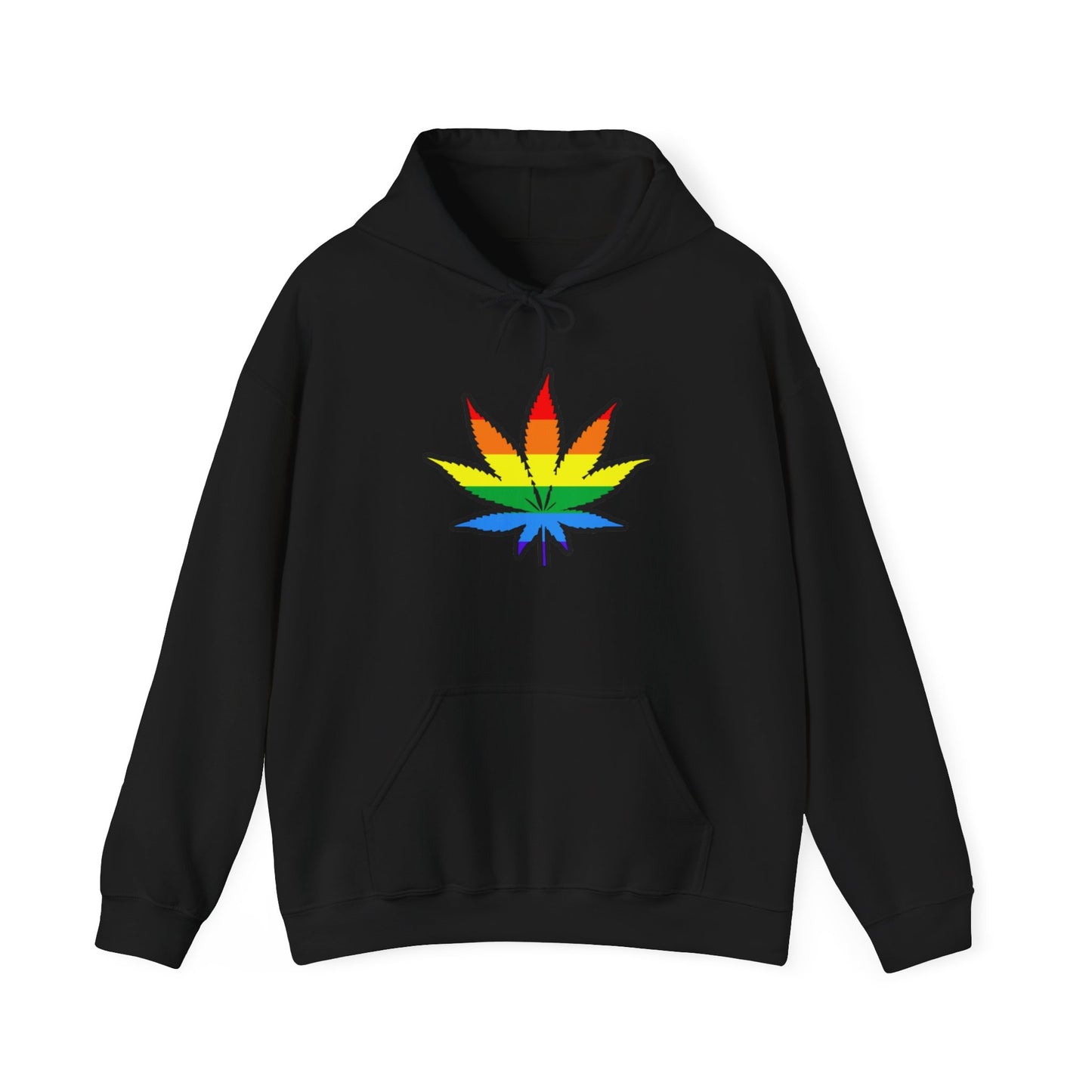 Rainbow Leaf Pride Hoodie – LGBTQ+ Botanical Sweatshirt for Queer Nature Lovers