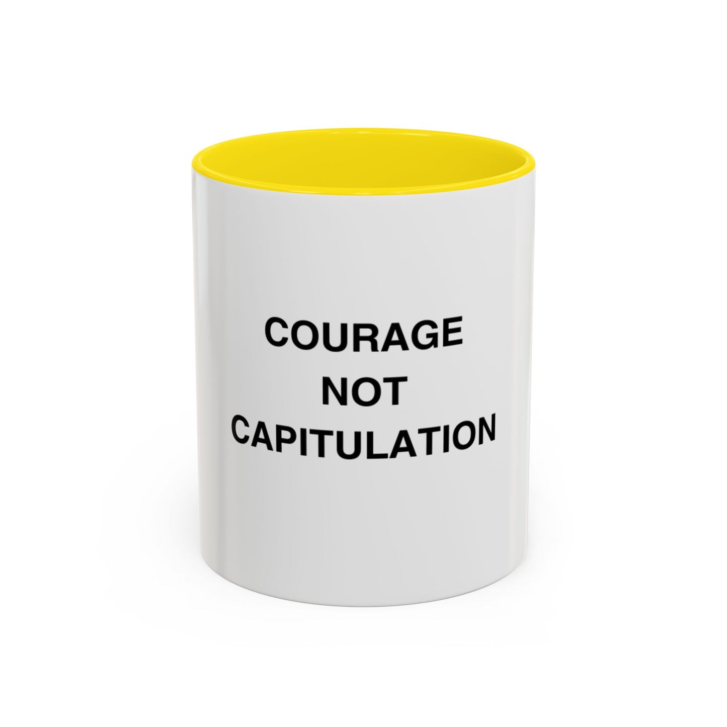 Courage Not Capitulation Mug - Motivational Accent Coffee Cup, Inspirational Gift for Friends, Office Coffee Mug, Empowerment Beverage [...]