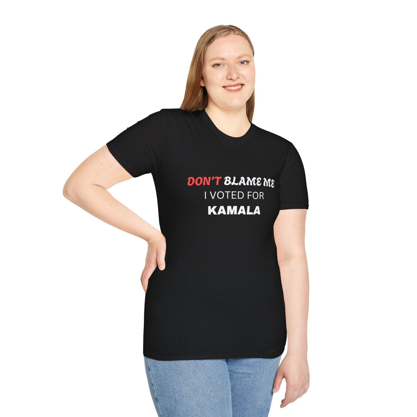 Don’t Blame Me I Voted for Kamala T-Shirt – Pro Kamala Harris Tee, Feminist Political Shirt, Liberal Democrat Election Top