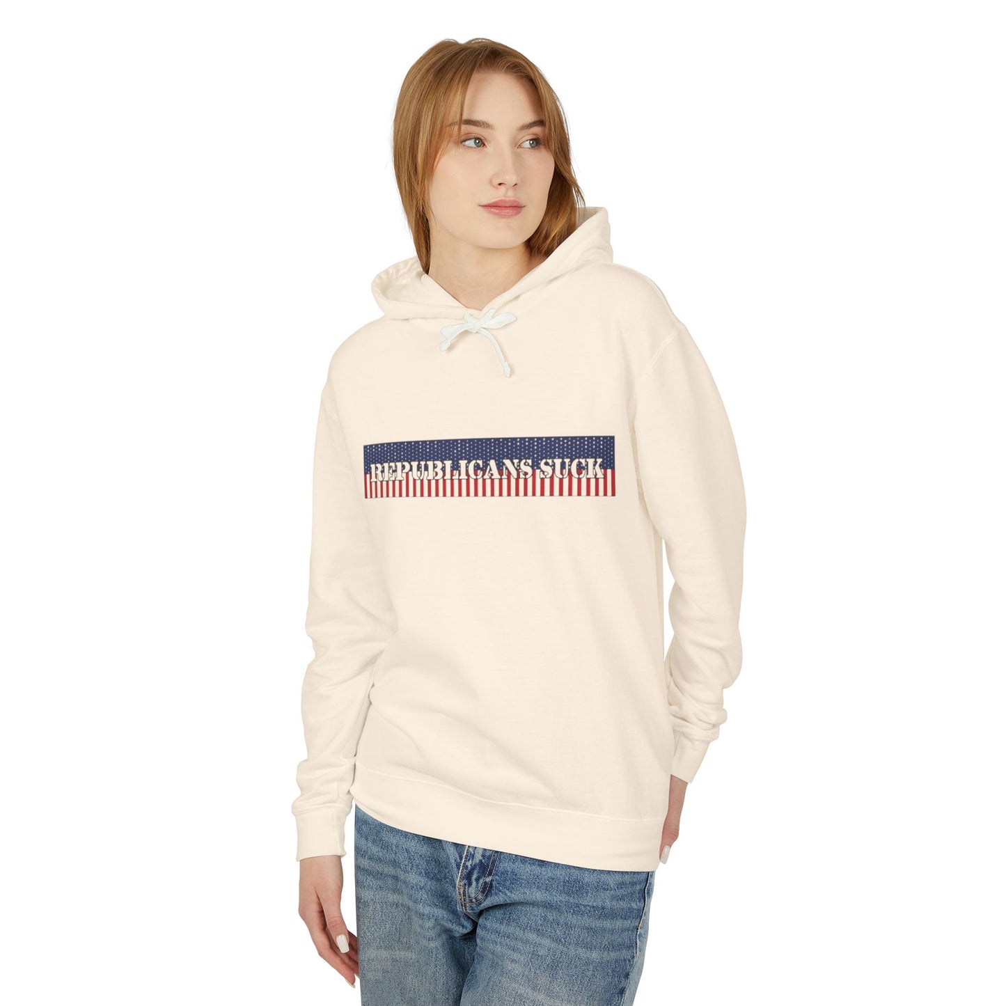 Patriotic Unisex Lightweight Hooded Sweatshirt | Casual Style, Gift for Holidays, Comfortable & Trendy Wear, Perfect for Everyday