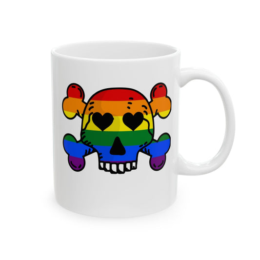 Pride Rainbow Ceramic Mug - Colorful Coffee Cup for LGBTQ+ Celebration, Gift for Friends, Tea Lovers, Home Decor, 11oz & 15oz