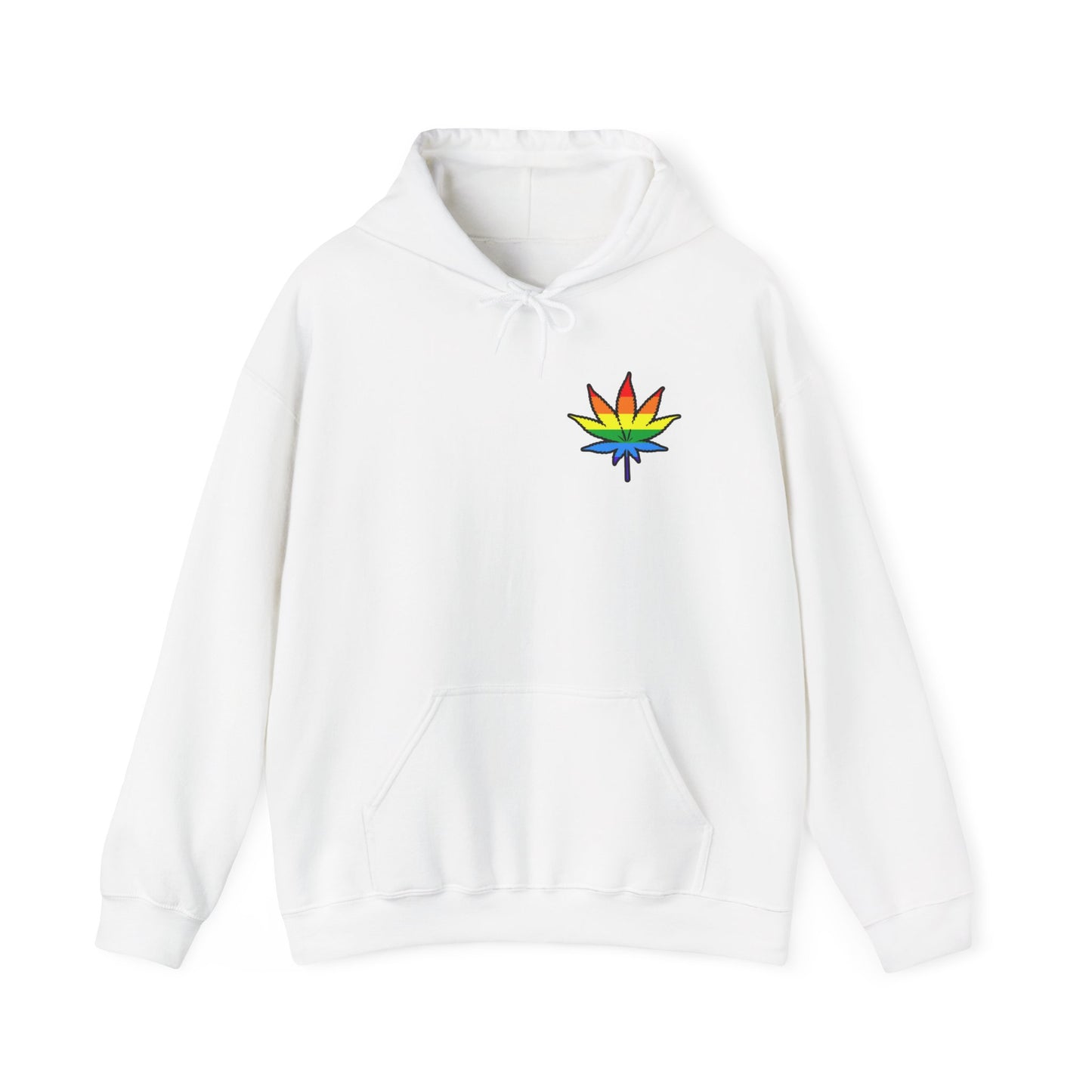 Rainbow Leaf Hoodie, Cozy Unisex Sweatshirt, LGBTQ+ Pride Apparel, Casual Streetwear, Gift for Friends, Everyday Comfort