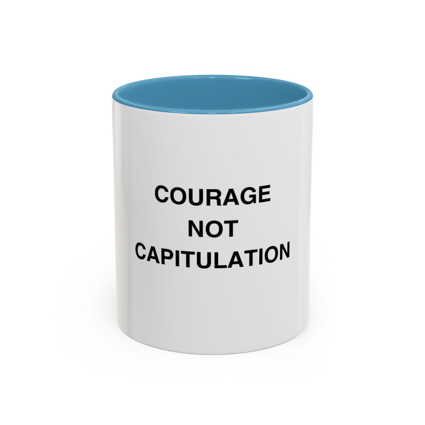 Courage Not Capitulation Mug - Motivational Accent Coffee Cup, Inspirational Gift for Friends, Office Coffee Mug, Empowerment Beverage [...]