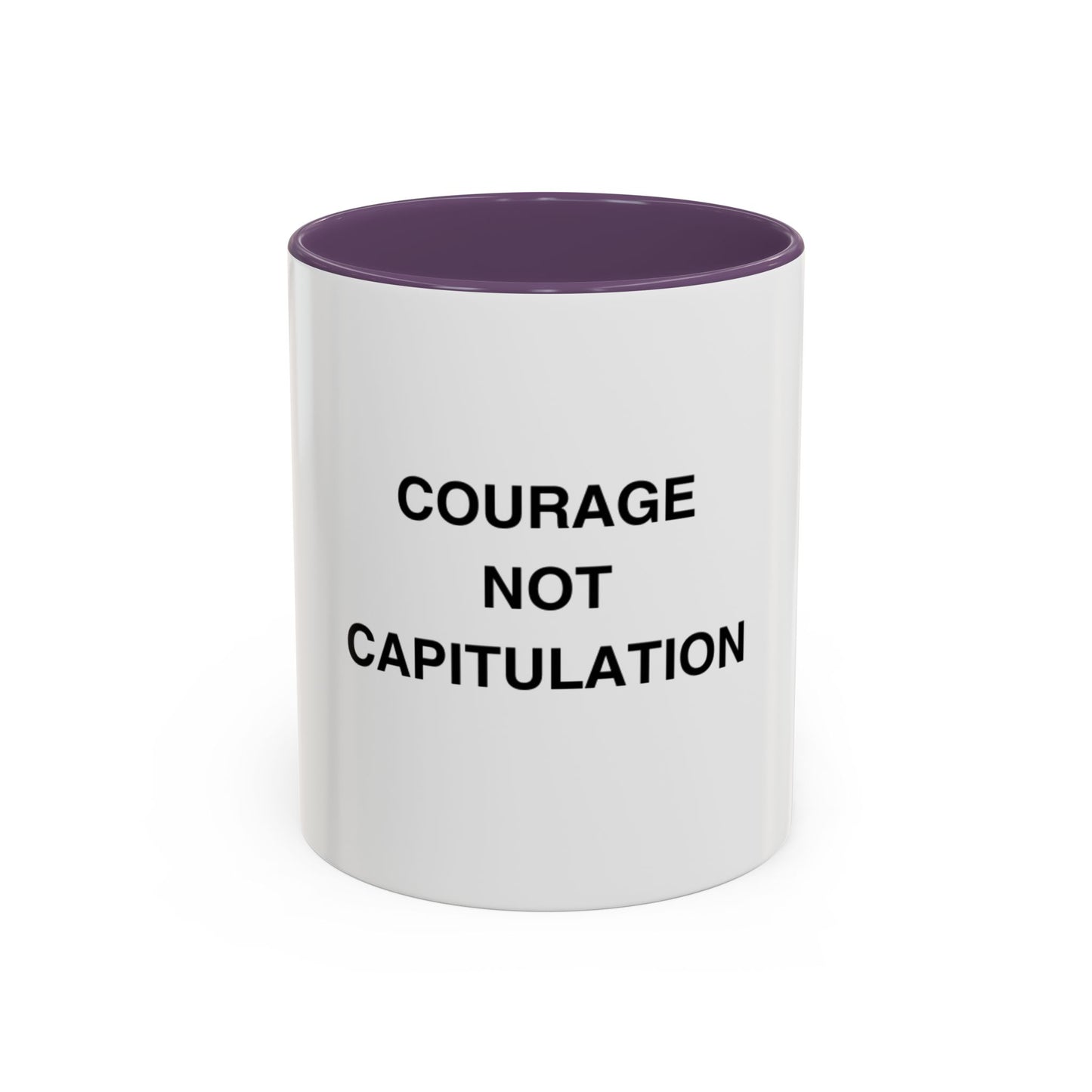 Courage Not Capitulation Mug - Motivational Accent Coffee Cup, Inspirational Gift for Friends, Office Coffee Mug, Empowerment Beverage [...]