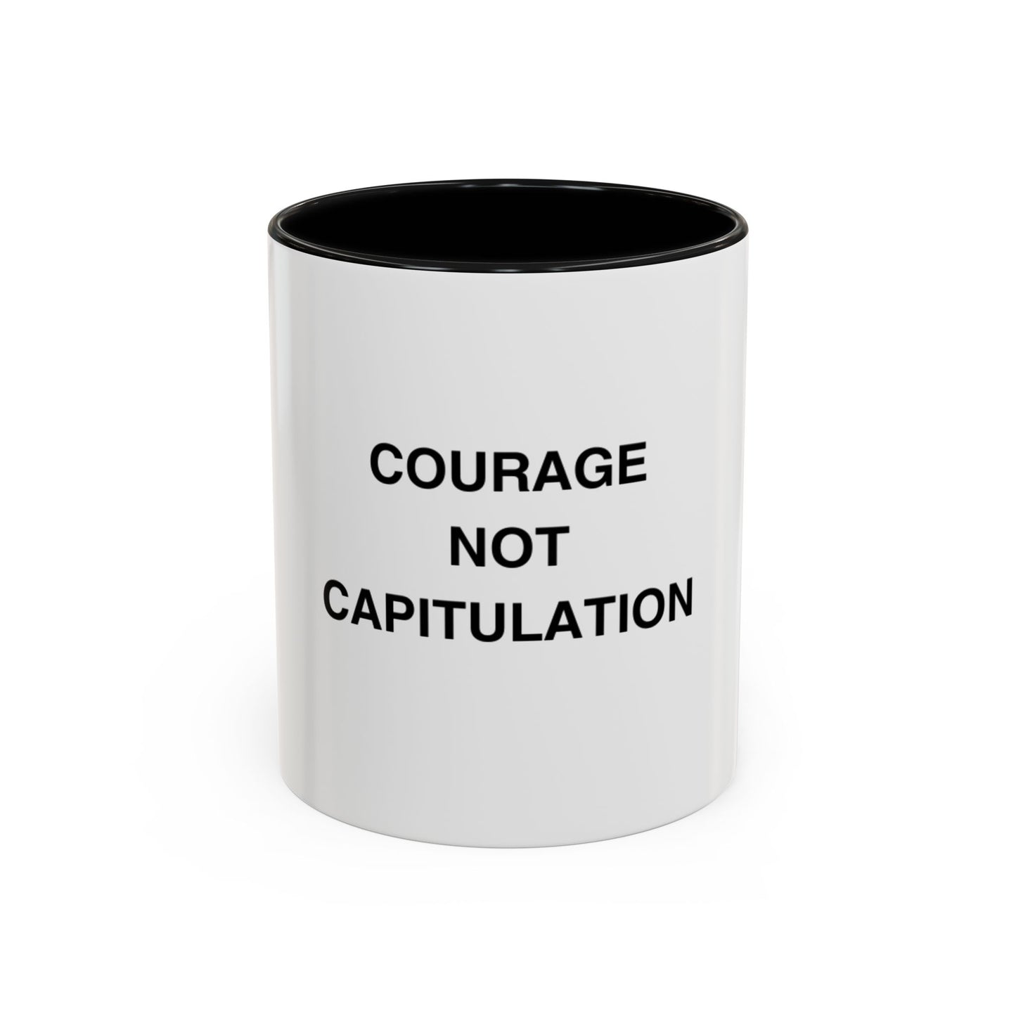Courage Not Capitulation Mug - Motivational Accent Coffee Cup, Inspirational Gift for Friends, Office Coffee Mug, Empowerment Beverage [...]