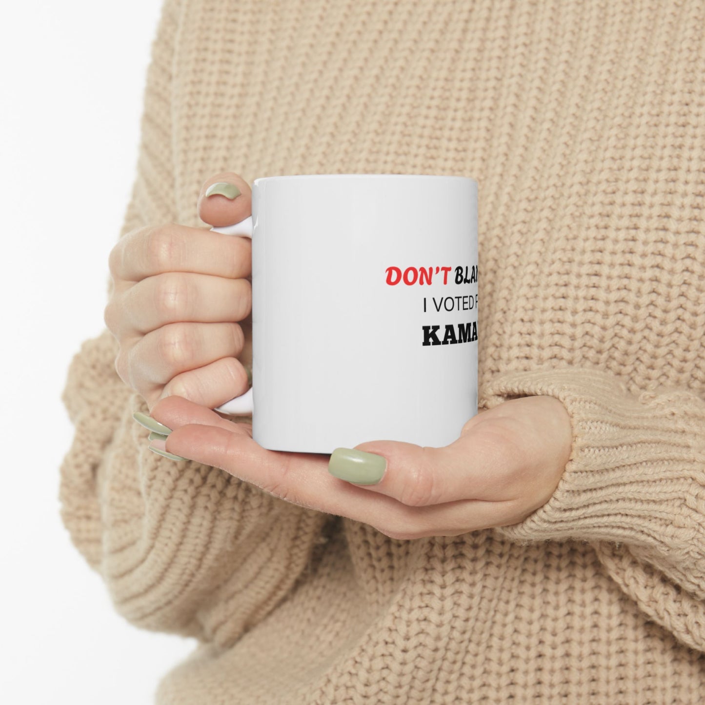 Funny Political Ceramic Mug - ‘Don’t Blame Me I Voted for Kamala’ Coffee Cup, Gifts for Voters, Election Day Decor, Office Humor, [...]