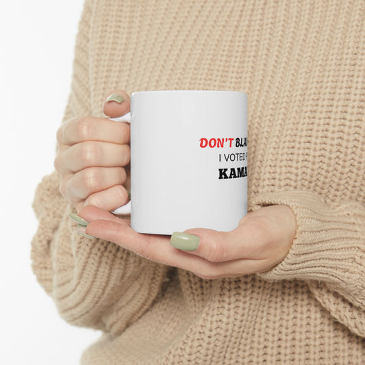 Funny Political Ceramic Mug - ‘Don’t Blame Me I Voted for Kamala’ Coffee Cup, Gifts for Voters, Election Day Decor, Office Humor, [...]