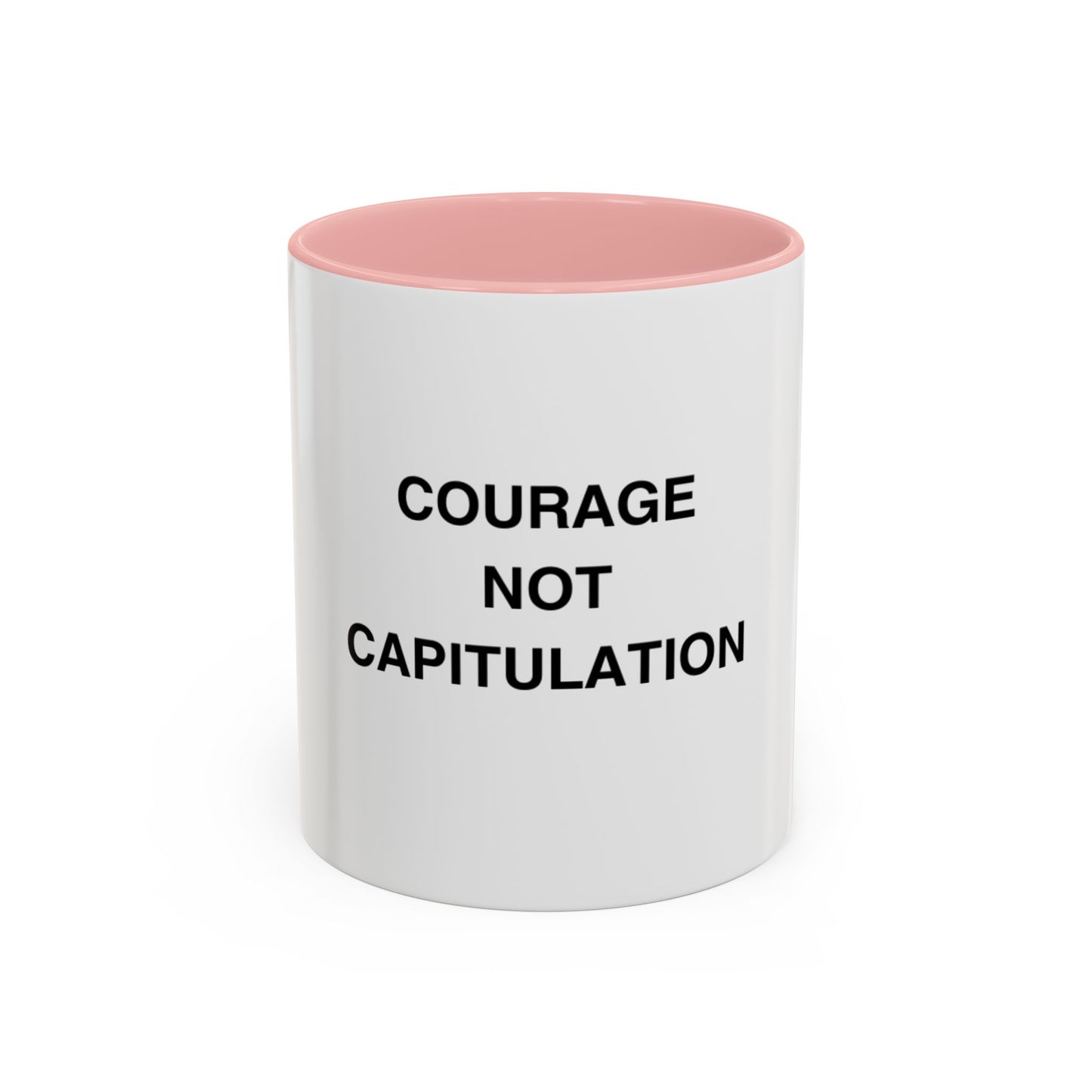 Courage Not Capitulation Mug - Motivational Accent Coffee Cup, Inspirational Gift for Friends, Office Coffee Mug, Empowerment Beverage [...]