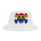 Rainbow Skull Bucket Hat - Unique AOP Design for Festivals, Summer, Pride Events, Beach Days, Casual Wear