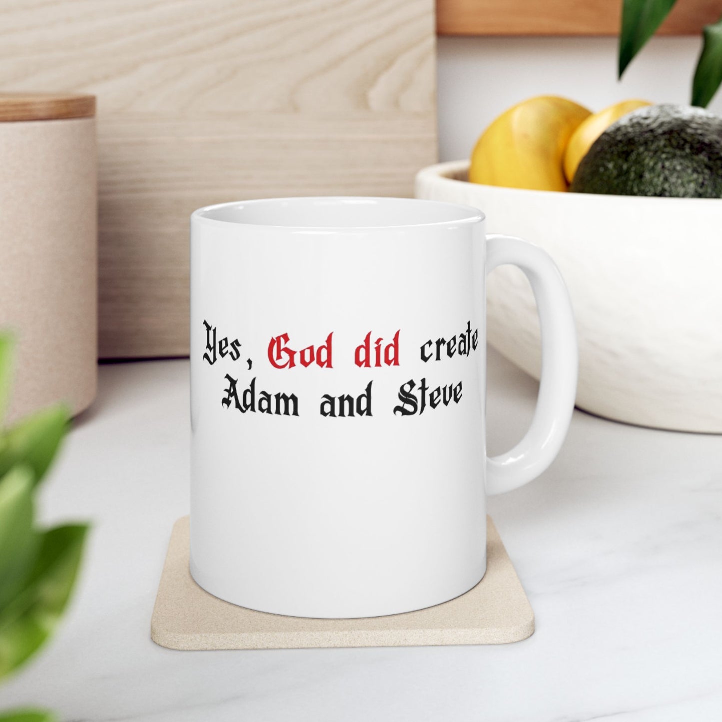 Ceramic Mug - "Yes, God, Create Adam!" - Perfect Gift for Artists, Birthdays, and Creative Souls, Coffee Mug, Art Lover Gift, [...]