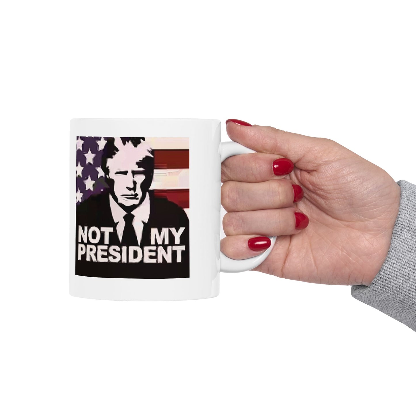 Funny Political Mug, Not My President Gift, Election Humor Cup, 11oz 15oz Ceramic Coffee Mug, Ideal for Politics Lovers