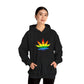 Rainbow Leaf Pride Hoodie – LGBTQ+ Botanical Sweatshirt for Queer Nature Lovers