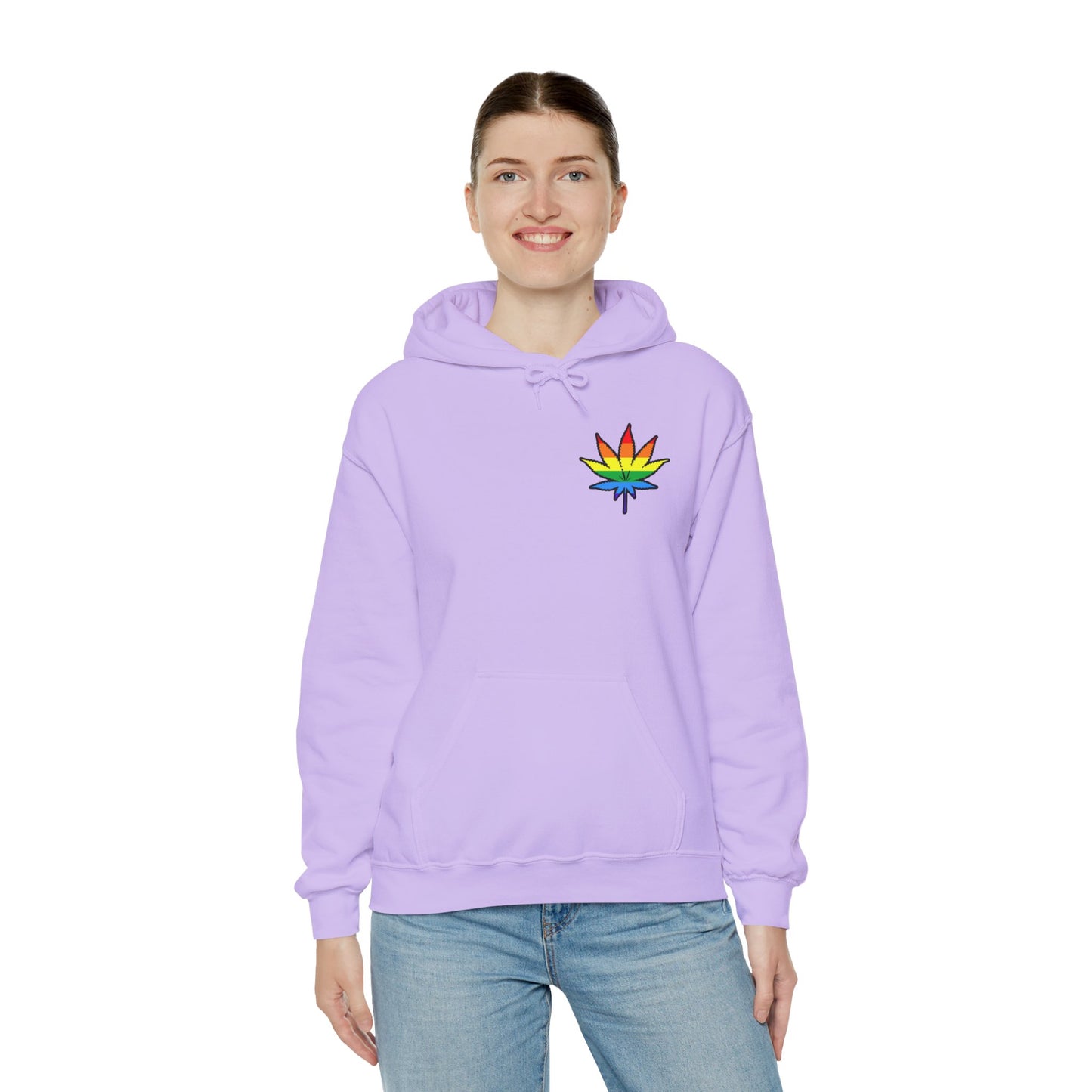 Rainbow Leaf Hoodie, Cozy Unisex Sweatshirt, LGBTQ+ Pride Apparel, Casual Streetwear, Gift for Friends, Everyday Comfort