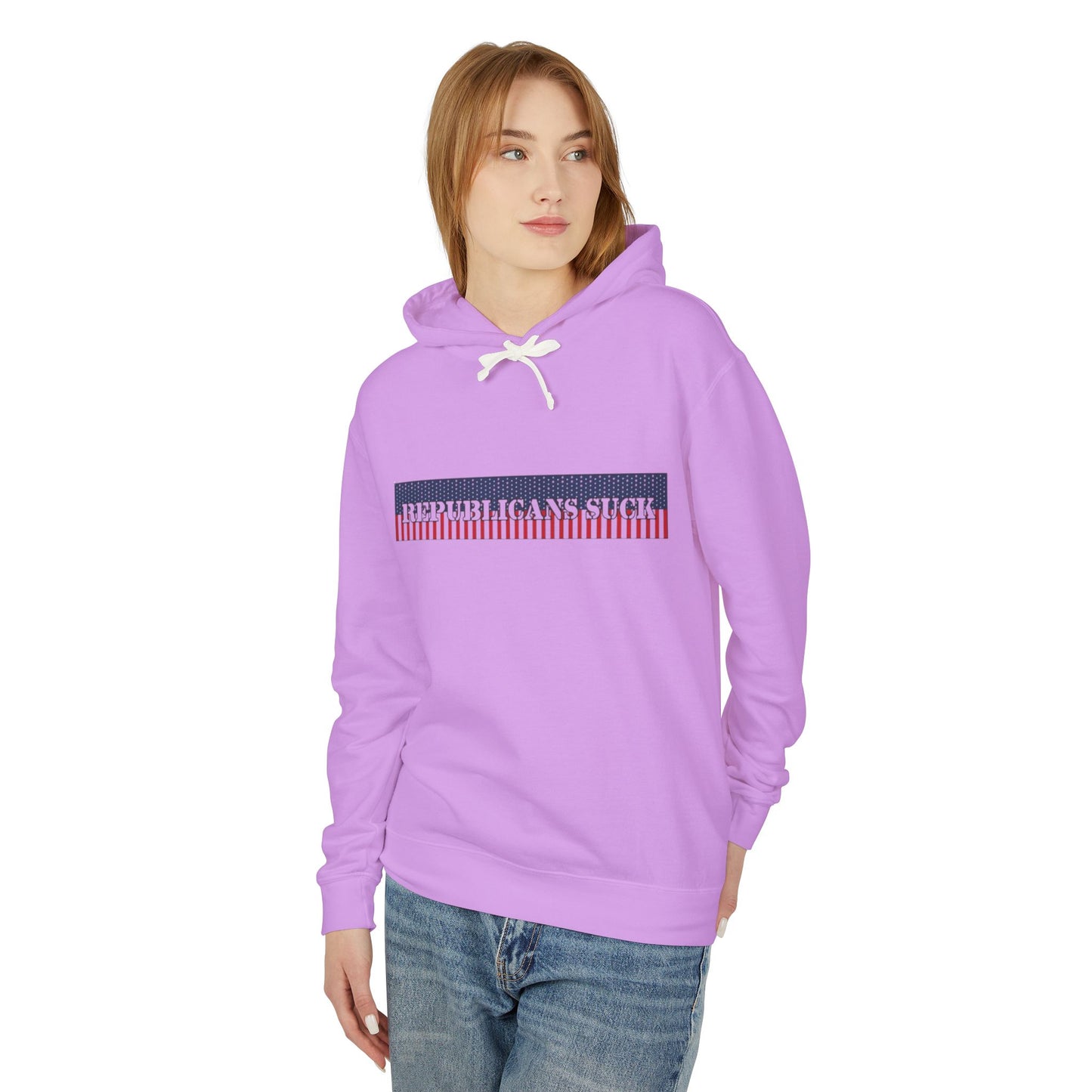 Patriotic Unisex Lightweight Hooded Sweatshirt | Casual Style, Gift for Holidays, Comfortable & Trendy Wear, Perfect for Everyday