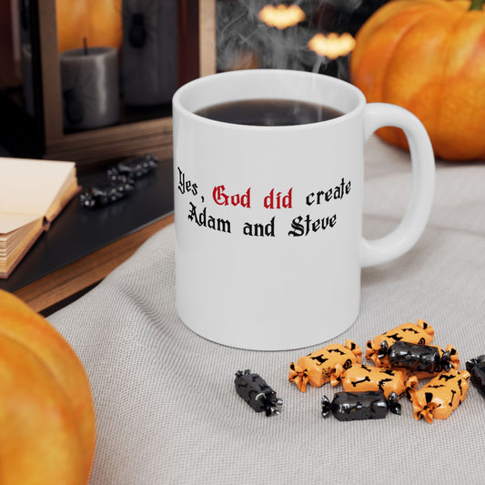 Ceramic Mug - "Yes, God, Create Adam!" - Perfect Gift for Artists, Birthdays, and Creative Souls, Coffee Mug, Art Lover Gift, [...]